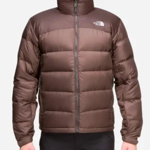 Kendall-Jenner-Brown-North-Face-Puffer-Jacket