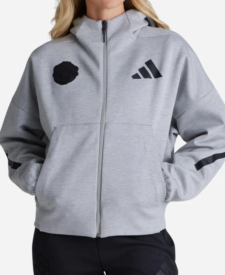 Manchester United x Adidas Z.N.E. Grey Hoodie
