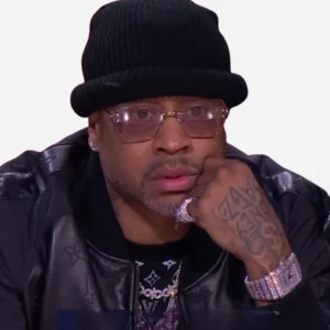 NBA-All-Star-Weekend-Event-2026-Allen-Iverson-Courtside-Black-Bomber-Jacket
