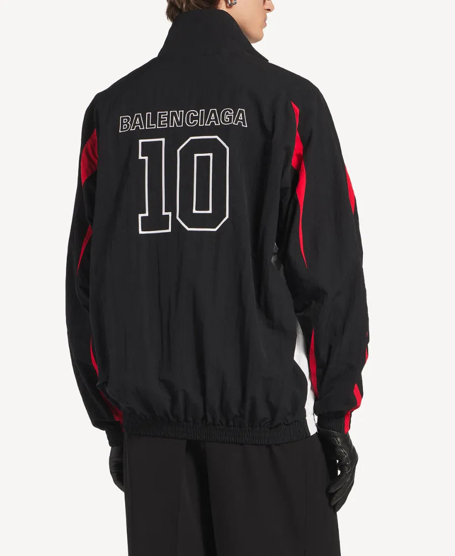 Red & Black Full Zip Track Jacket