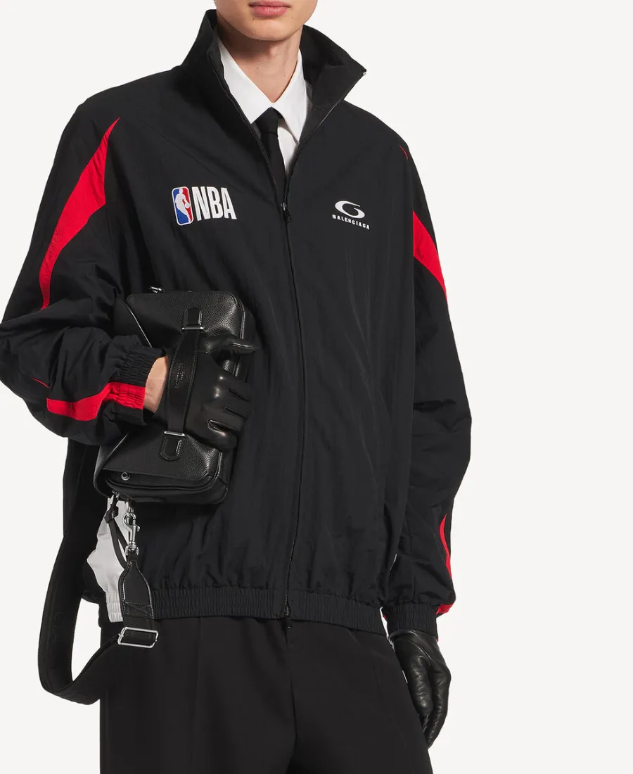 Red & Black Full Zip Track Jacket