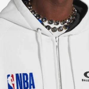 NBA-x-Balenciaga-White-Oversized-Hoodie