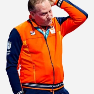Olympics-2026-Rintje-Ritsma-Team-Netherland-Varsity-Jacket-In-Navy-Orange.webp