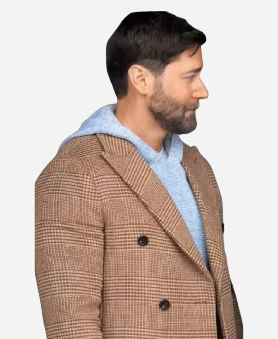 Ryan Eggold My Secret Santa Wool Overcoat