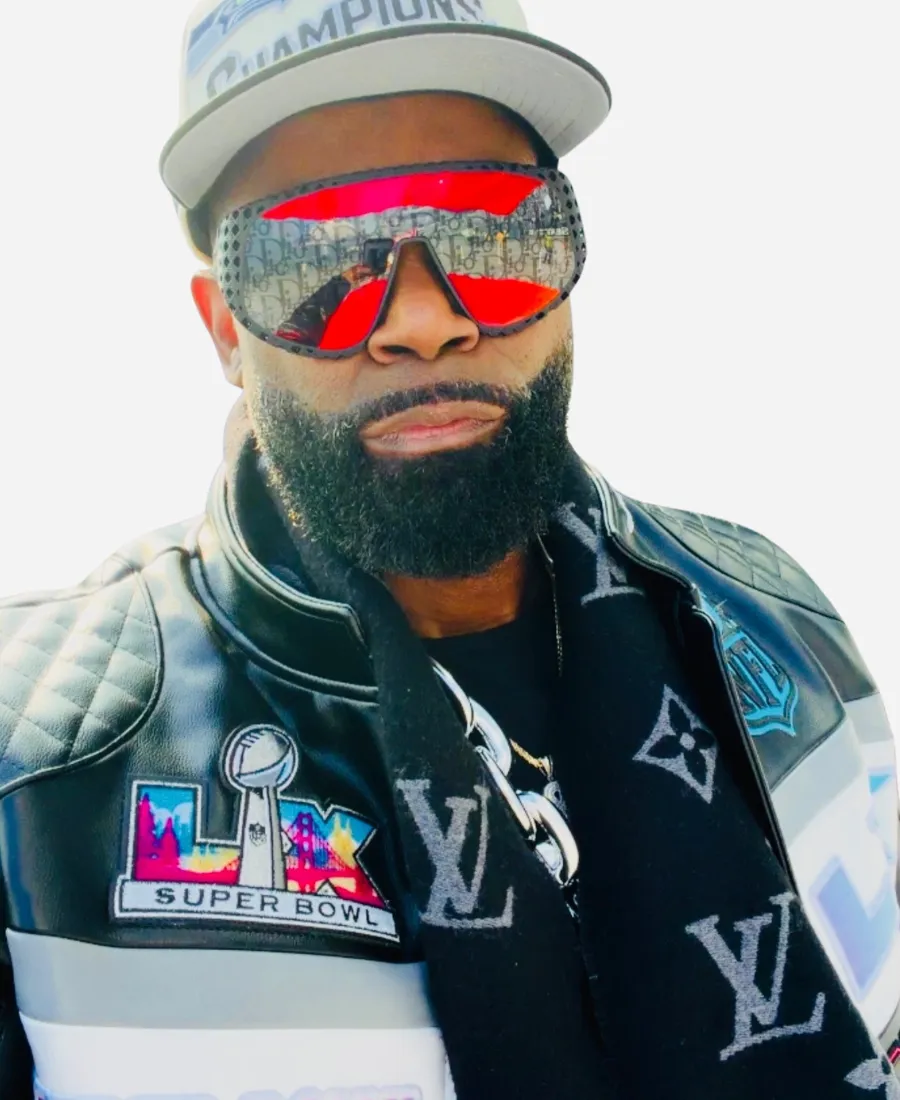 Super Bowl LX Gee Scott Sr Leather Jacket