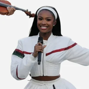 Coco Jones Super Bowl LX Jacket