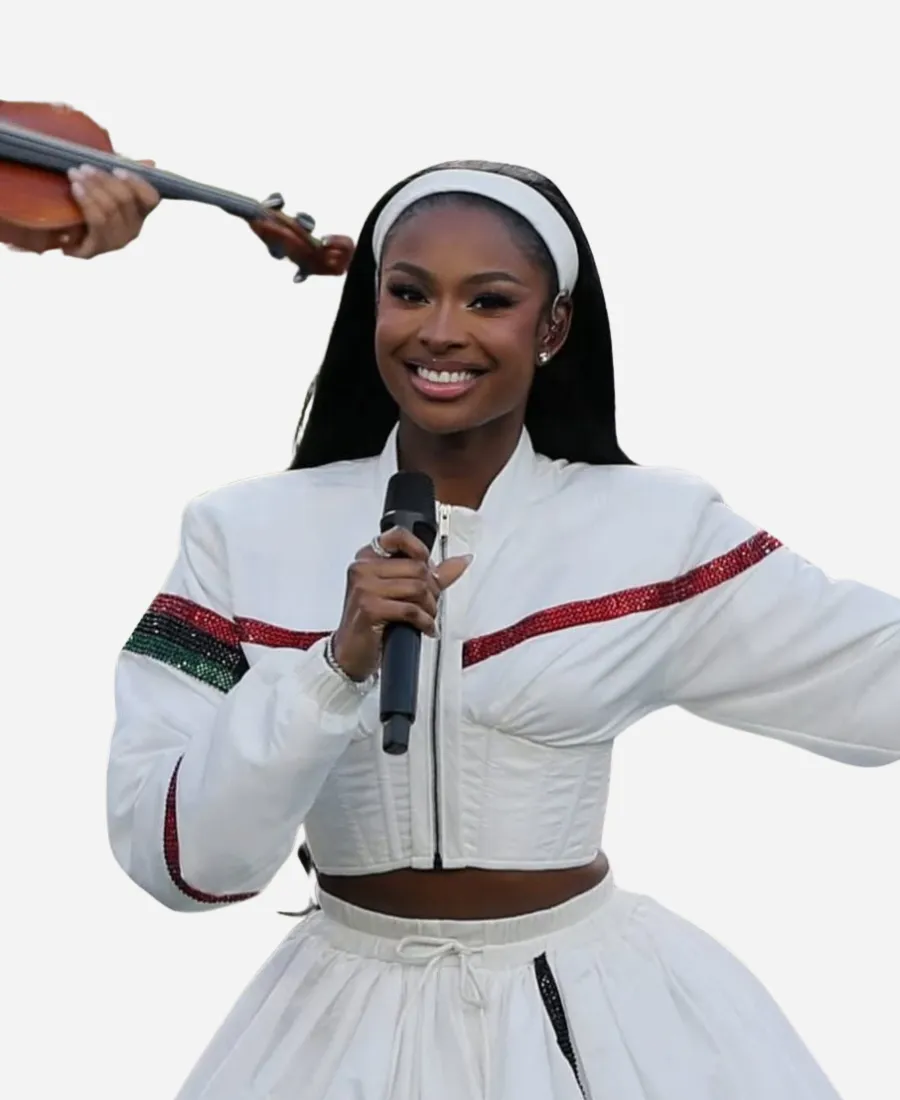 Coco Jones Super Bowl LX Jacket