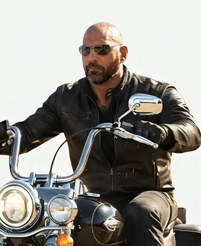 The Wrecking Crew 2026 Dave Bautista Leather Jacket