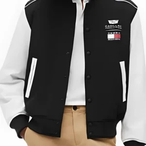 Tommy-Hilfiger-x-Cadillac-F1-Black-Varsity-Jacket