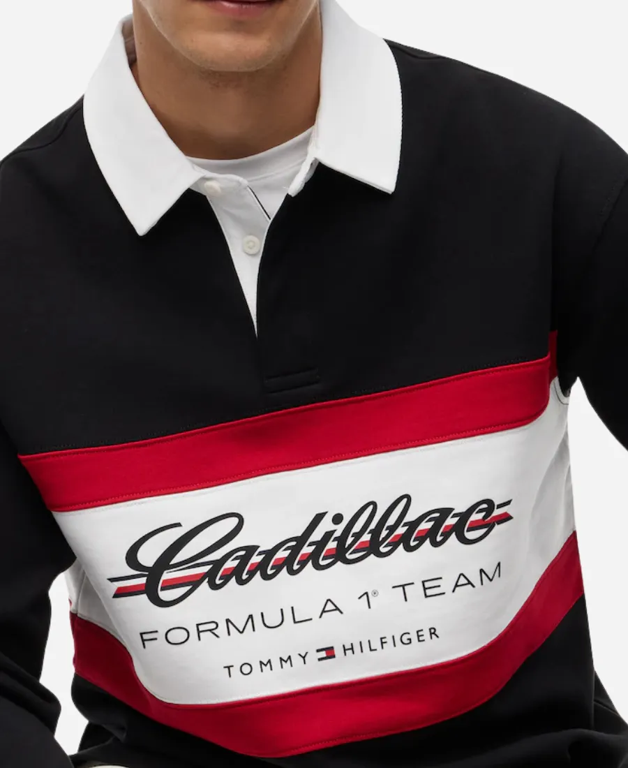 Cadillac F1 Team Long Sleeve Rugby Polo Shirt