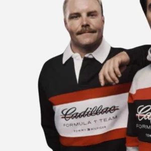 Tommy-Hilfiger-x-Cadillac-F1-Team-Colorblock-Script-Long-Sleeve-Rugby-Polo-in-Black