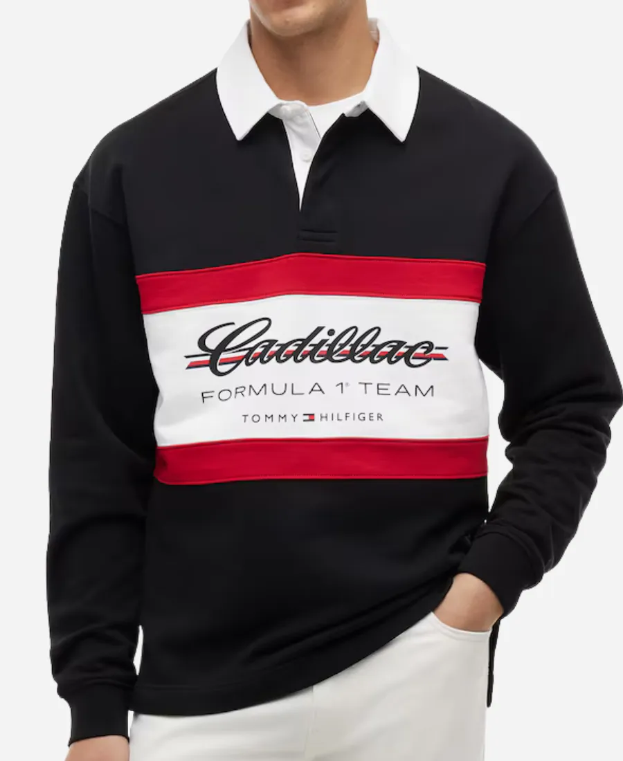 Cadillac F1 Team Long Sleeve Rugby Polo Shirt