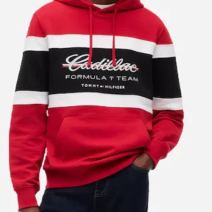 Tommy Hilfiger x Cadillac F1 Team Red Colorblock Hoodie